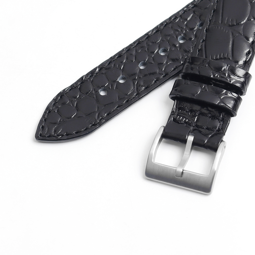 High Precision Manufacturing Of Exotic Alligator Leather Watch Bands Featuring Natural Scale Symmetry For Global B2B Brands Seeking Reliable OEM Factory Strategic Partnerships