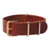Custom Design Wholesale Single Piece Brown Leather Watch Band With Gold PVD 304L SS Hardware In 18mm 20mm 22mm 24mm From CHWSM Manufacturer