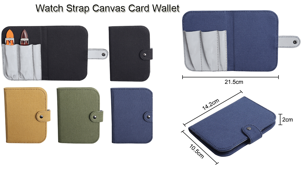 Production Canvas Card Wallet Packaging