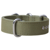 Custom One Piece Style Green Canvas Watch Straps By B2B Factory Featuring Premium Buckle/Loop Hardware And Metal Holes Material Characteristics For Brand Watches