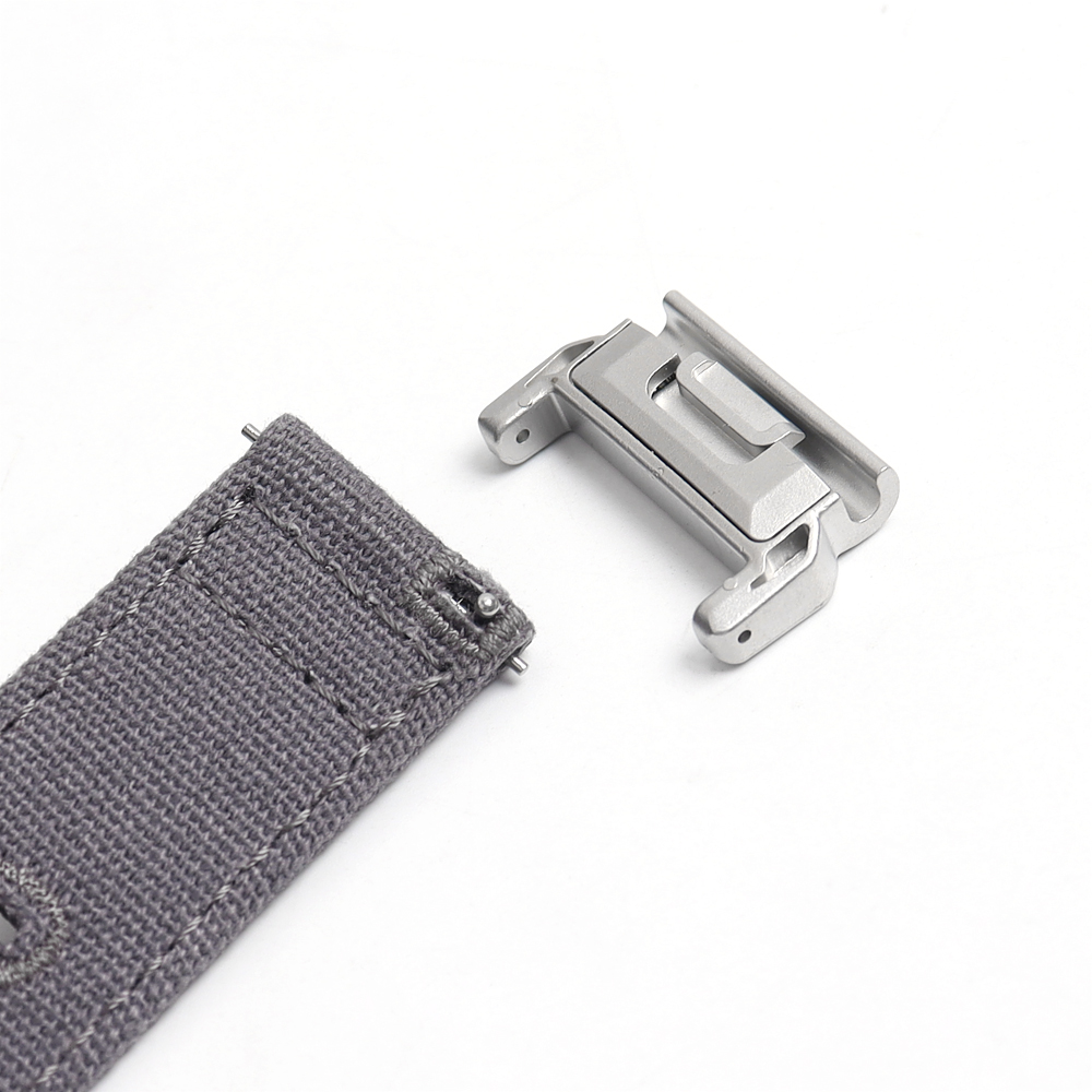 Premium Custom 22mm 24mm Garmin Compatible Canvas Watch Band With Embroidered Hole From Top B2B Wholesale Factory Offering Low MOQ Bulk Production