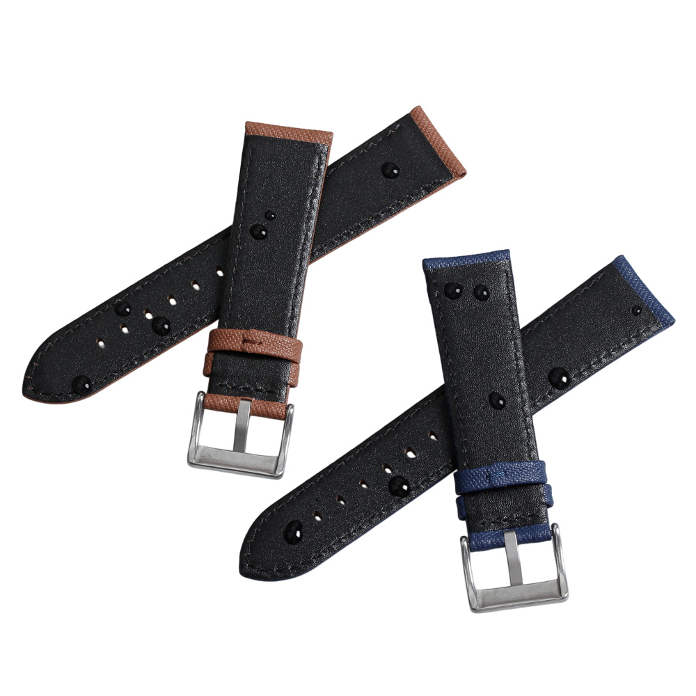 Popular Waterproof Optimized Toothpick-Grain Leather Watchband Sourcing For Outdoor And Dive Watches From China B2B Factory Manufacture