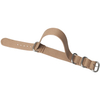 Beige Heavy-Duty Polished Metal Hardware Canvas Watch Strap Engineered For Premium Watch Hardware Accessories And Brand Watch Compatibility
