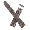 Premium Gray Devilish Crocodile Pattern+Brown Waterproof Leather Hybrid Watch Strap For Brand-Compatible Dials And Mass Production