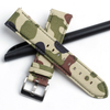 B2B Factory Supplying Low MOQ Good Quality 2 Pieces Style Camouflage Sailcloth Watch Straps With Brushed 304L SS Watch Buckles And Quick Release Spring Bar