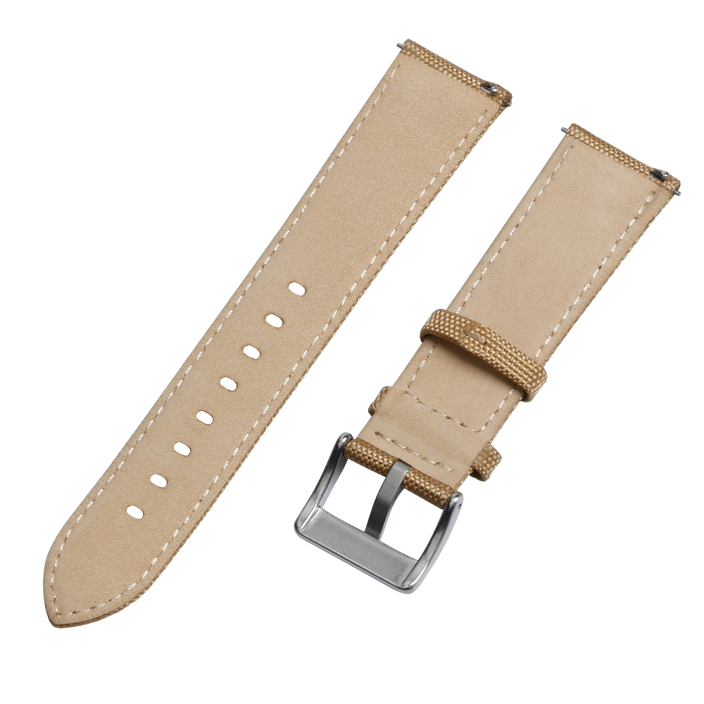 Premium Khaki Sailcloth 2 Pieces Design Engineered For Versatile Customized Watch Bands And High Quality Watch Accessories In Large Scale Bulk Production